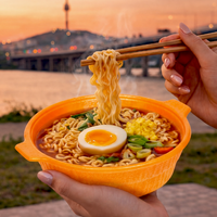 편의점 꿀조합 레시피에 딱! 중고생 자녀 최애템 '오렌지 전자레인지 라면용기'