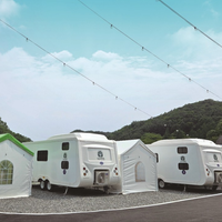 카라반(랜덤 배정) + 삼겹살(무제한 제공) + 숯